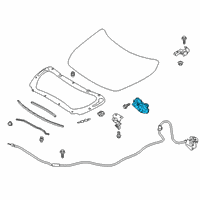 OEM 2021 Nissan Altima Male Hood Lock Diagram - 65601-6CA0A