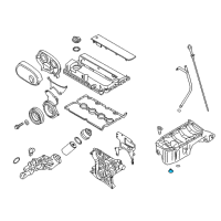 OEM 2010 Pontiac G3 Oil Pan Drain Plug Diagram - 96041864