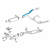 OEM 2019 Ram 1500 Classic Exhaust Pipe And Resonator Diagram - 68191412AB