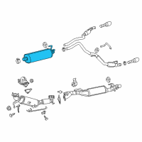 OEM 2017 Ram 1500 Exhaust Muffler Diagram - 68185063AA