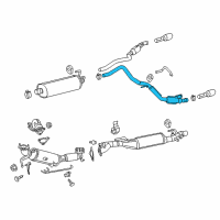 OEM 2018 Ram 1500 Exhaust Pipe And Resonator Diagram - 68191411AC