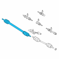 OEM Hyundai Sonata Shaft Assembly-Drive, RH 0 Diagram - 49501-E6050