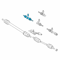 OEM 2019 Hyundai Sonata Joint & Boot Kit-Front Axle Wheel Diagram - 49580-E6000