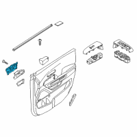 OEM 2017 Kia Sedona Inside Door Handle Assembly, Left Diagram - 82610A9020CR