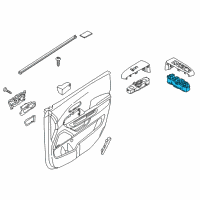 OEM 2018 Kia Sedona Power Window Main Unit Assembly Diagram - 93571A9300