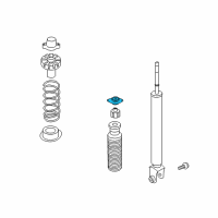OEM 2015 Infiniti Q60 INSULATOR Assembly-Shock ABSORBER Mounting Diagram - 55320-JK00A