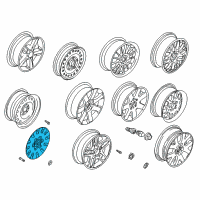 OEM 2002 BMW 325i Wheel Cover Diagram - 36-13-1-094-780