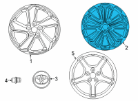 OEM 2021 Toyota RAV4 Prime Wheel, Alloy Diagram - 42611-42590