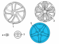 OEM 2021 Toyota RAV4 Prime Wheel, Spare Diagram - 42611-42780