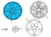 OEM 2021 Toyota RAV4 Prime Wheel, Alloy Diagram - 42611-42580
