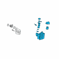 OEM Ford Focus Air Cleaner Assembly Diagram - 3S4Z-9600-A