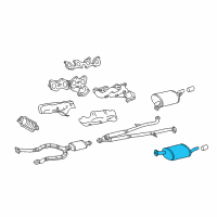 OEM 1999 Lexus GS400 Exhaust Tail Pipe Assembly Diagram - 17440-50130
