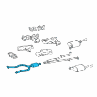 OEM 2005 Lexus GS430 Front Exhaust Pipe Assembly Diagram - 17410-50330