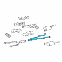 OEM Lexus GS430 Exhaust Center Pipe Assembly Diagram - 17420-46520