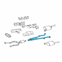 OEM 2003 Lexus GS430 Exhaust Center Pipe Assembly Diagram - 17420-46520