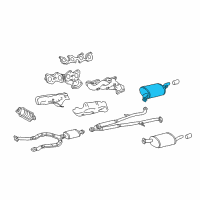 OEM 1999 Lexus GS400 Exhaust Tail Pipe Assembly Diagram - 17430-50160