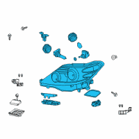 OEM 2011 Lexus LS600h Headlamp Unit With Gas, Left Diagram - 81185-50580