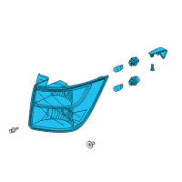 OEM Honda Odyssey Taillight Assy., L. Diagram - 33550-TK8-A11