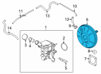 OEM 2020 Nissan Versa Booster Assy-Brake Diagram - D7210-5RL1A