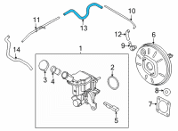 OEM 2018 Nissan Kicks Hose-Brake Booster Diagram - 47472-5RB0A
