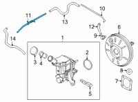 OEM Nissan Kicks Tube-Booster To Tank Diagram - 47401-5RB0A