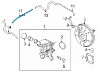 OEM 2020 Nissan Kicks Tube-Booster To Tank Diagram - 47401-5RB0A