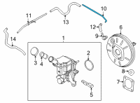 OEM 2018 Nissan Versa Note Tube-Booster To Tank Diagram - 47401-1HK3A