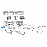 OEM Chrysler Sebring Air Conditioning Blend Door Actuator Diagram - 4885207AB