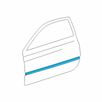 OEM 2000 Toyota Solara Body Side Molding Diagram - 75732-06040-G0