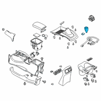 OEM 2019 Nissan Rogue Knob Assy-Control Lever, Auto Diagram - 34910-6FM1C