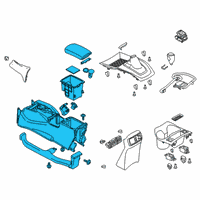 OEM 2017 Nissan Rogue Sport Box Assy-Console, Center Diagram - 96910-6MA0B