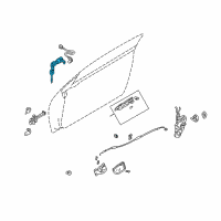 OEM 2002 Chrysler Sebring Door Lock Cylinder Diagram - MR566175