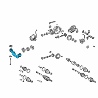 OEM 2014 Lexus RX350 Support, Rear Differential, NO.1 Diagram - 52380-48070