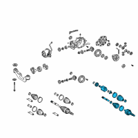 OEM 2013 Lexus RX450h Shaft Assembly, Rear Drive Diagram - 42340-0E021