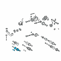 OEM Lexus RX350 Boot Kit, Rear Drive Shaft, Inboard Joint Diagram - 04439-48040