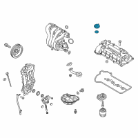 OEM Hyundai Ioniq Cap-Oil Filler Diagram - 26510-26640