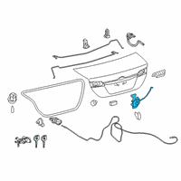 OEM 2012 Toyota Camry Lock Assembly Diagram - 64610-06031