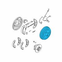 OEM Kia Drum Assembly-Rear Brake Diagram - 584111G000