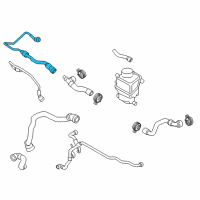 OEM BMW 750Li Engine Coolant Overflow Hose Left Diagram - 17-12-7-619-700