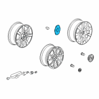OEM Cadillac CTS Center Cap Diagram - 9596626