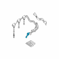 OEM 2006 Kia Sorento Spark Plug Cable Assembly No.5 Diagram - 2746039800