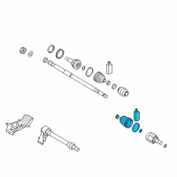 OEM 2016 Kia Forte Boot Kit-Front Axle Differential Diagram - 49595A64A5