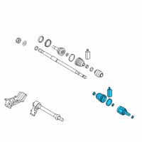 OEM 2014 Kia Forte5 Joint Kit-Front Axle Differential Diagram - 49592A64A0