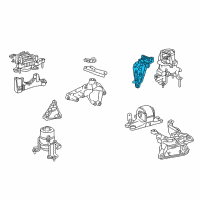 OEM 2020 Toyota Avalon Rear Mount Bracket Diagram - 12303-0P040