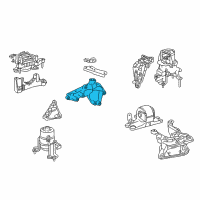 OEM Lexus RX450h Bracket, Engine Mount Diagram - 12315-0P080