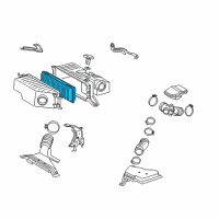 OEM 2006 Lexus RX400h Air Cleaner Filter Element Sub-Assembly Diagram - 17801-20050