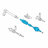 OEM 2019 Hyundai Kona Shaft Assembly-Drive, RH Diagram - 49501-J9200