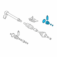 OEM 2018 Hyundai Kona Boot Kit-Front Axle Wheel Side, LH Diagram - 49541-J9150