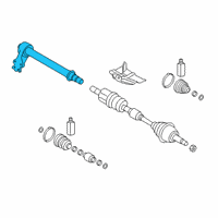 OEM 2020 Hyundai Kona Bearing Bracket & Shaft Assembly Diagram - 49560-D1200