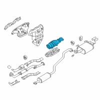 OEM 2000 Nissan Sentra Three Way Catalyst Converter Diagram - 20800-4M825